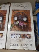 *Four Seasons Vintage Clock Planter