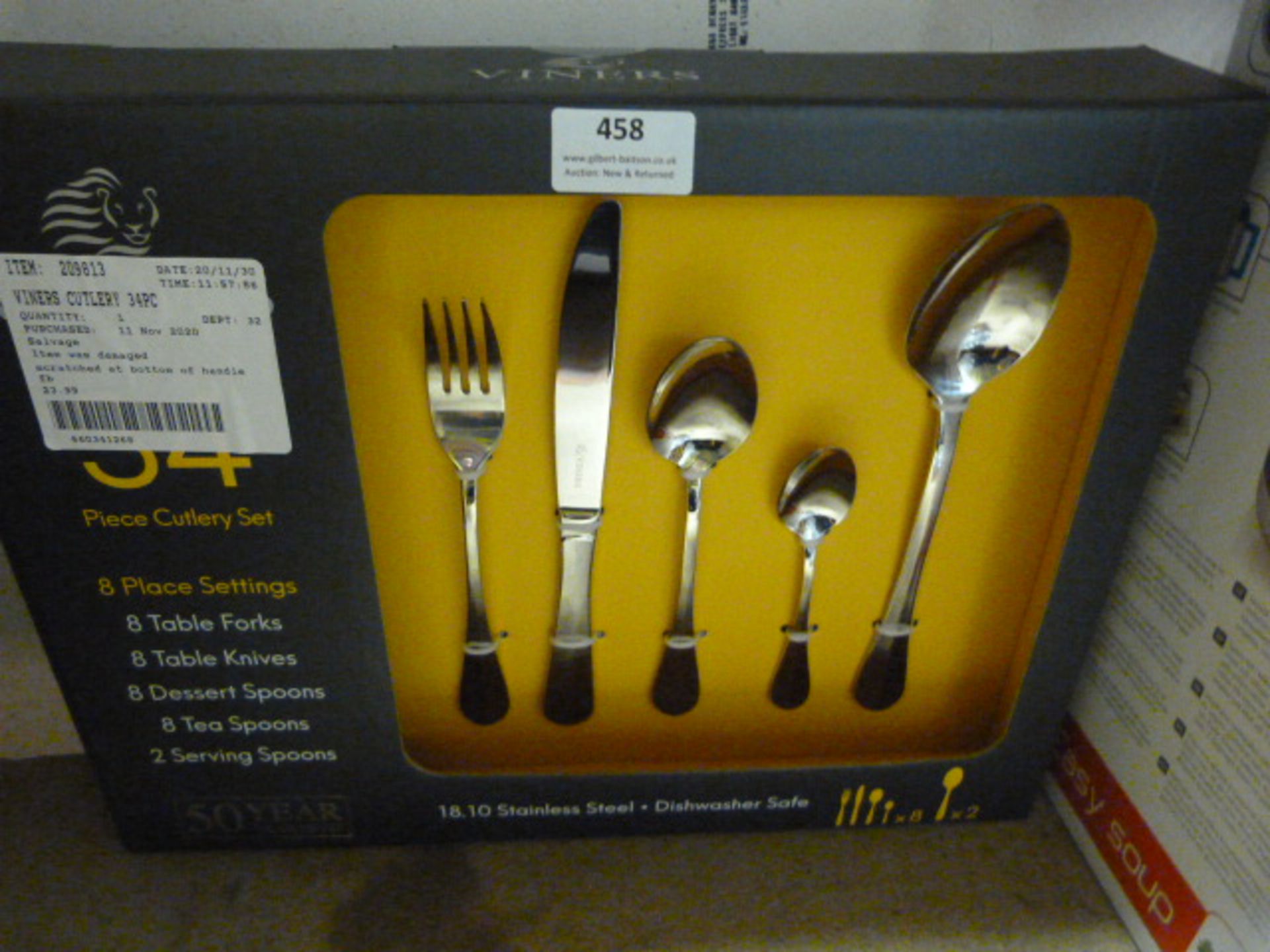 *Viners Cutlery 34pc Set