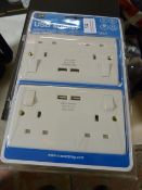 *USB Switched Double Socket 2pk