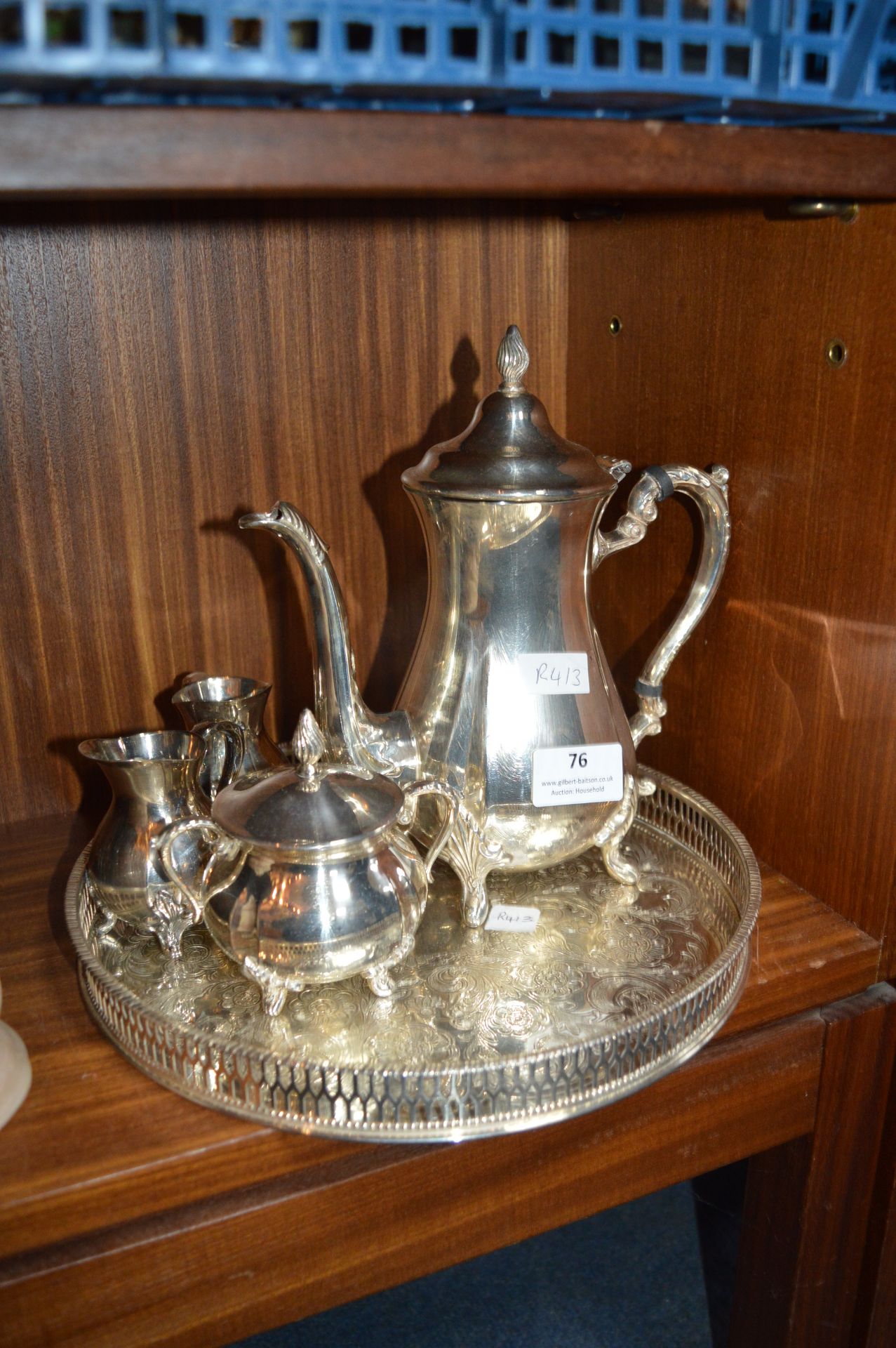 Silver Plated Coffee Pot and Tray