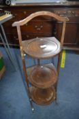 Mahogany Folding Cake Stand