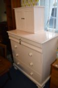 Painted Victorian Chest and Small Cabinet