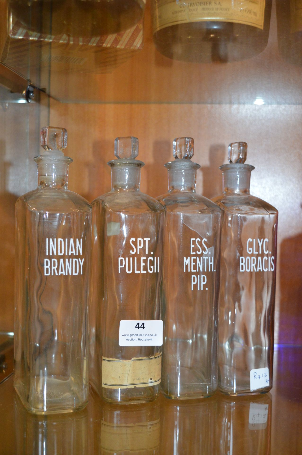 Four Vintage Chemist's Apothecary Bottles