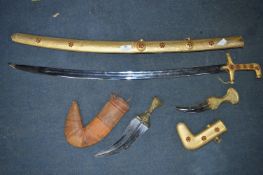 Decorative Sword and Two Daggers