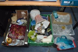 Three Boxes of Pottery and Glassware