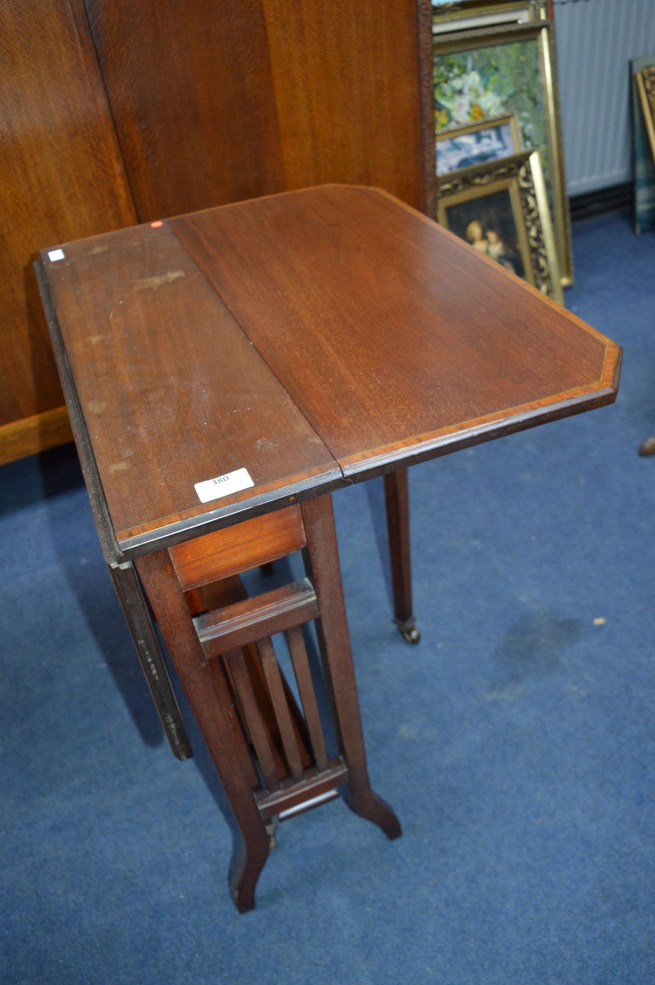 Edwardian Inlaid Drop Leaf Table - Image 2 of 3