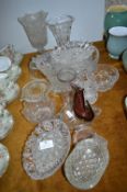 Glassware, Vases, Dishes, etc.