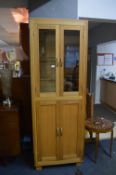 Light Oak Display Cabinet