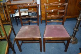 Pair of Chippendale Style Mahogany Chairs