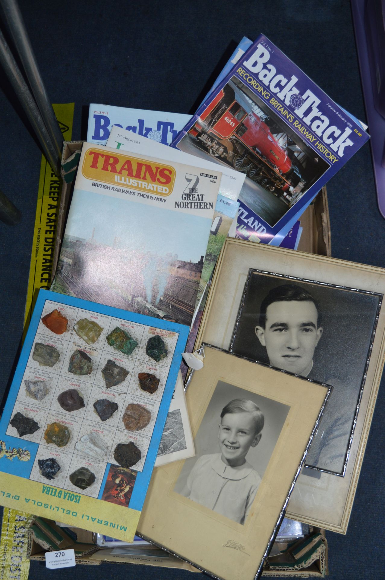 Train Magazines, Mineral Collections, Framed Photo