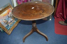 Mahogany Circular Tilt Top Table