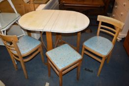 1960's Formica Topped Drop Leaf Kitchen Table with