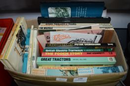 Assorted Books on Tractors, Excavators, Tram Cars,