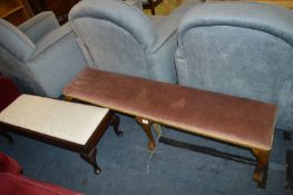 Period Upholstered Stool with Claw & Ball Feet (so