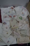 Vintage Embroidered Linens, Tablecloths, etc.