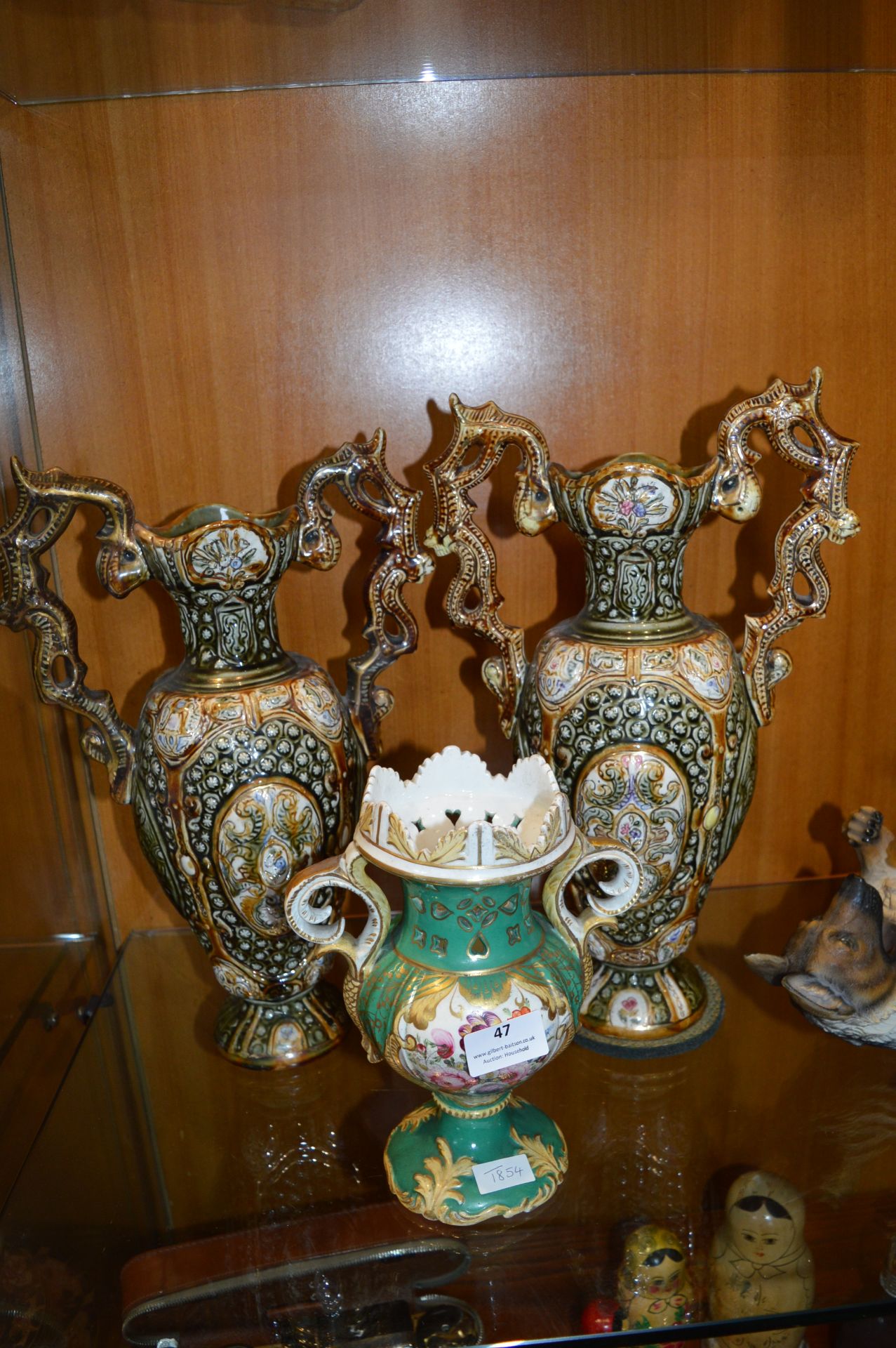 Three Decorative Pottery Vases