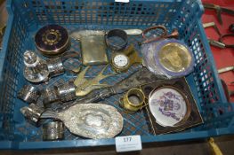 Silver Plated Items; Napkin Rings, etc.