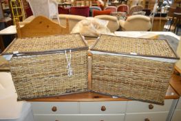 Pair of Bamboo Laundry Baskets