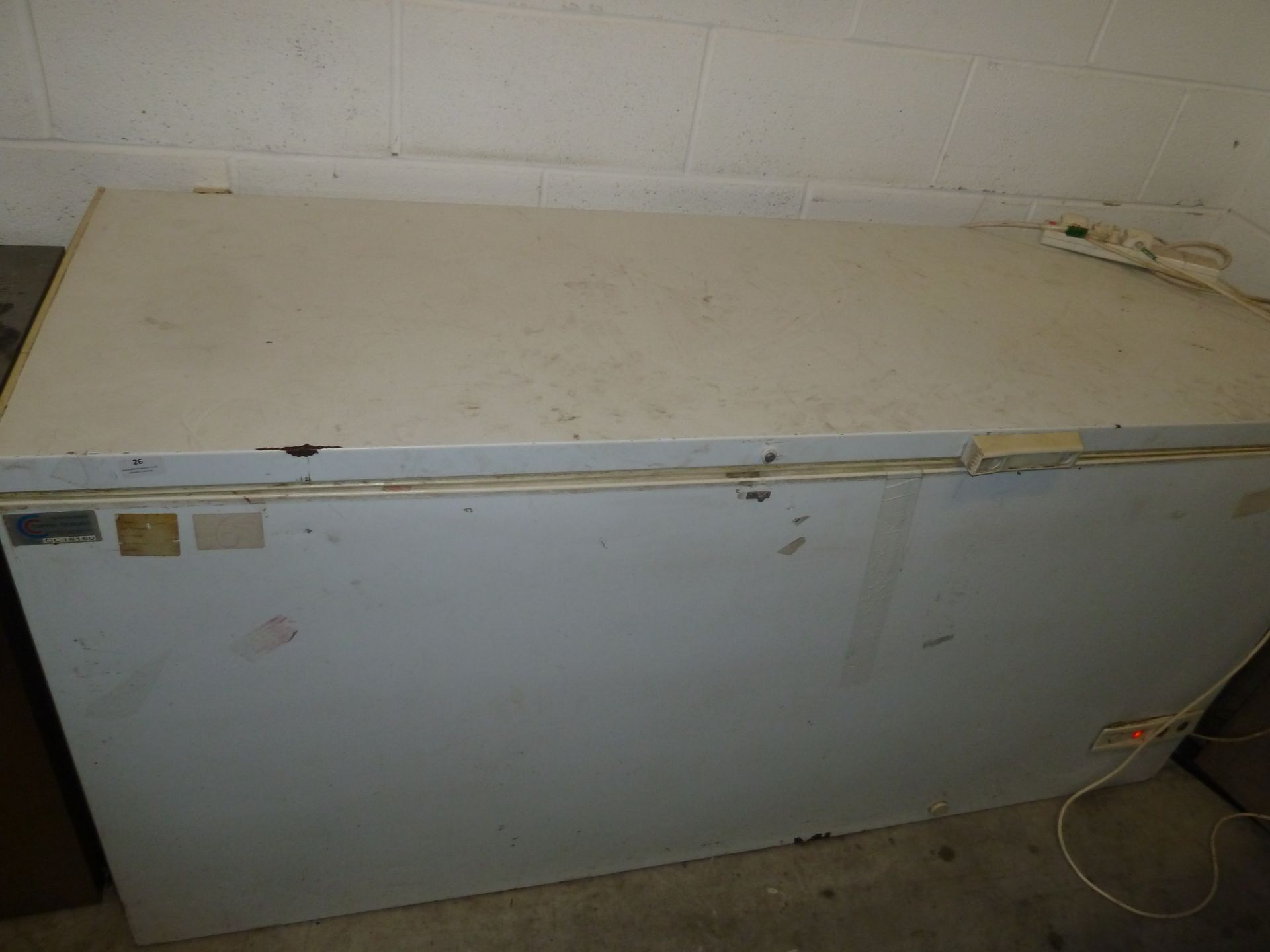 * White chest freezer in working condition. 1800w x 650d x 900h