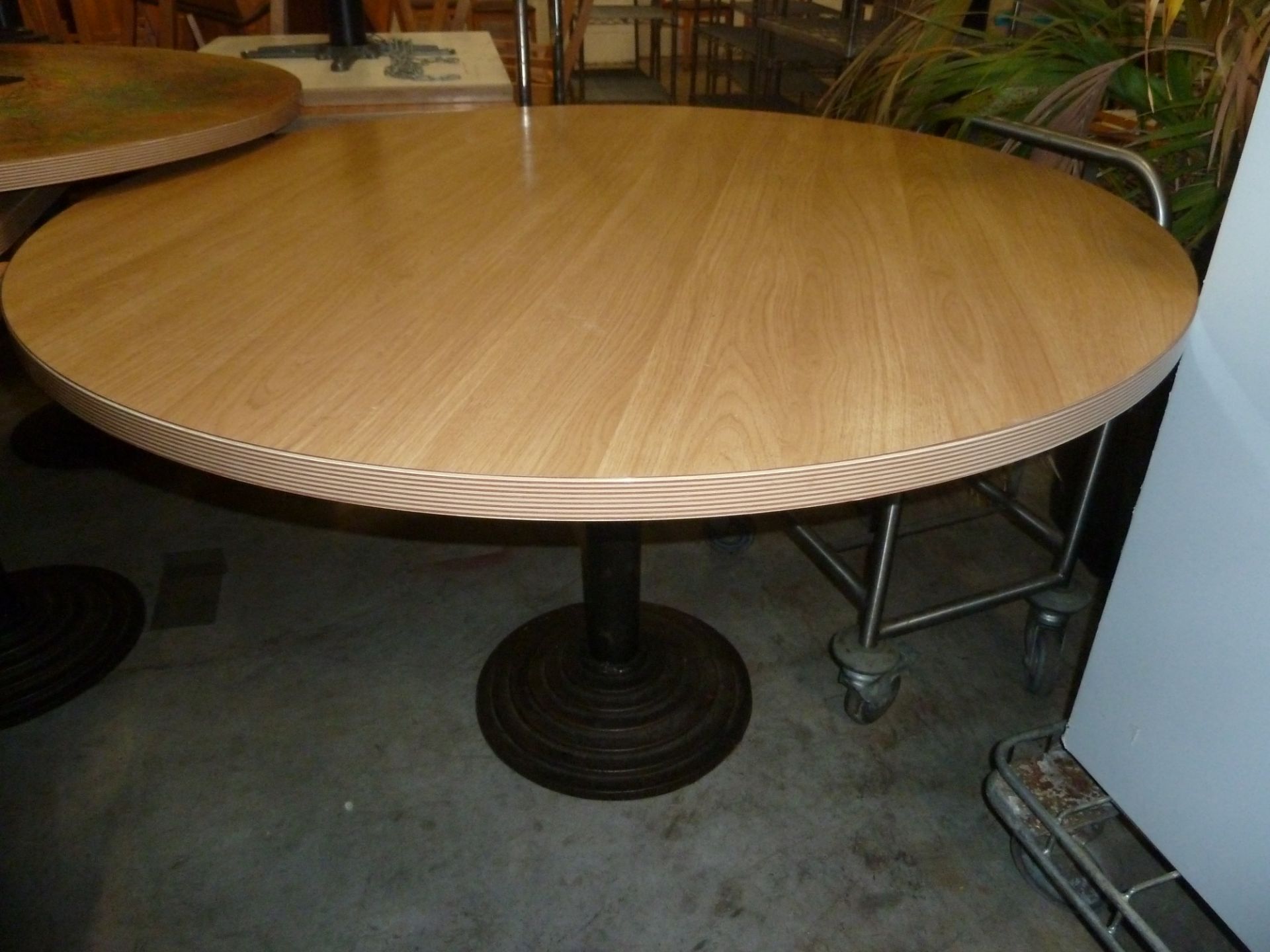 * 2 x large round tables 1200 diameter - Image 2 of 2