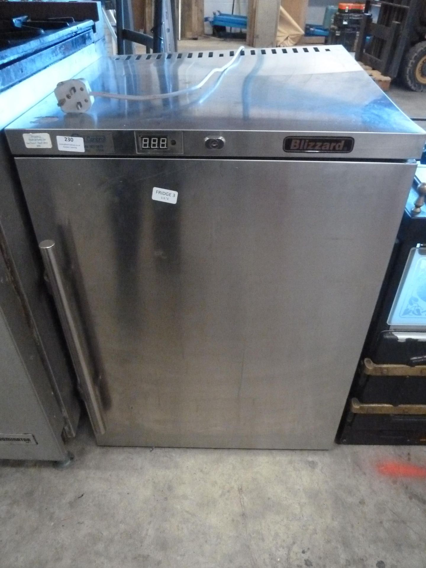 * Blizzard S/S undercounter fridge 600w x 600d x 820h