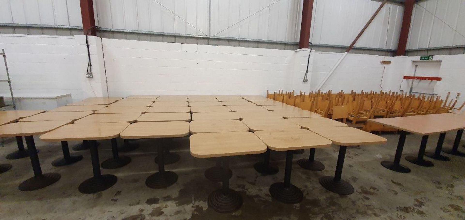 * 8 x rectangular tables with curved edges 800w x 600d x 760h