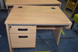 Two Drawer Office Desk with Keys