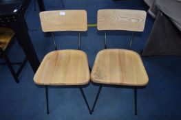*Two Solida Light Oak Side Chairs