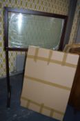 *Floor Standing Walnut Framed Screen (in box)