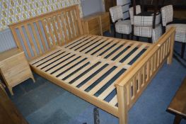 *Solid Oak King Size Bed Frame (in box)