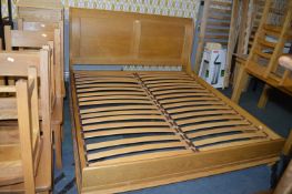 Light Oak King Size Bed Frame 6ft wide