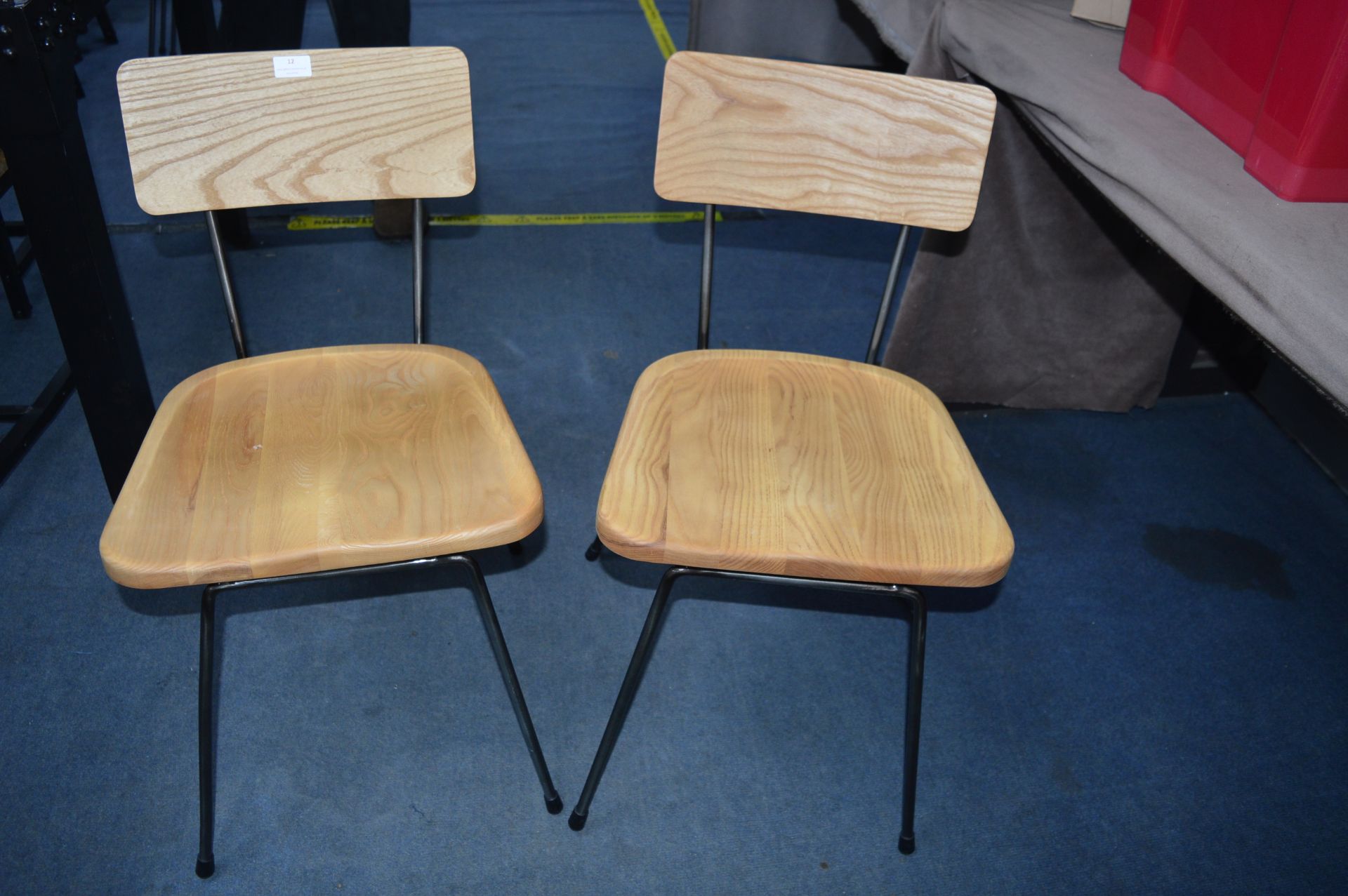 *Two Solida Light Oak Side Chairs