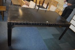 *Rivet Distressed Metal Dining Table