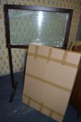 *Floor Standing Walnut Framed Screen (in box)