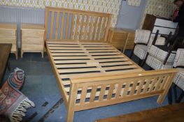 *Solid Oak King Size Bed Frame