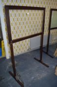 *Floor Standing Walnut Framed Screen