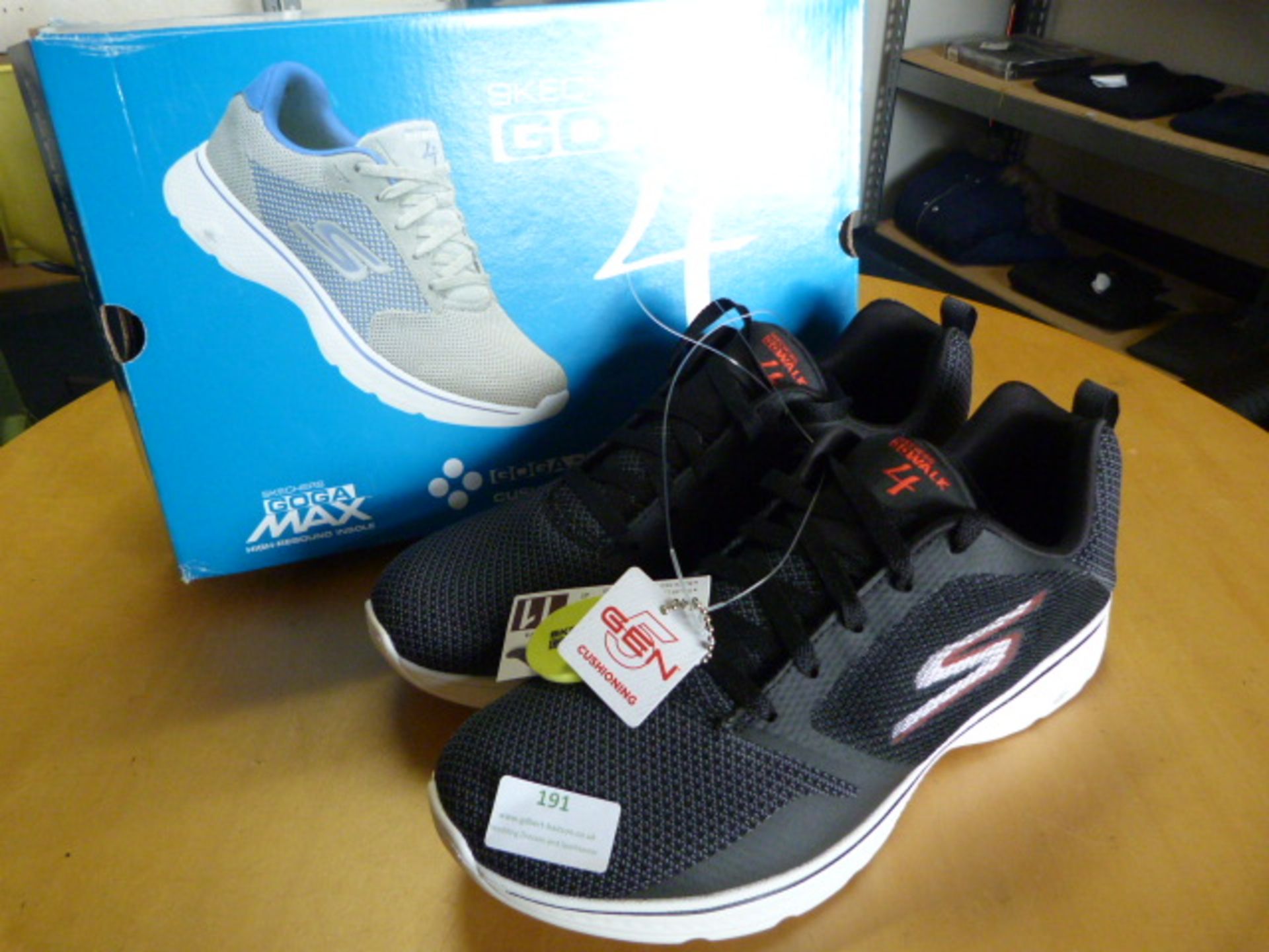 *Sketchers Go Walk 4 Black & Red Shoes Size: 10