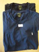 *Ralph Lauren Navy & Black Crew-Neck Tops Size: M