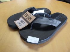 *Flojos Size: 6 Black Flip Flops