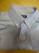 *KS Custom Fit Blue Striped Shirt Size: 15", 32/33