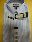 *KS Custom Fit Blue Striped Shirt Size: 15.5", 34/