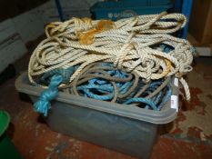 Box of Assorted Rope and Cord