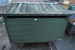 Large Wooden Garden Storage Box on Wheels (previou