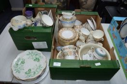 Two Boxes of Assorted Older Pottery Including Roya