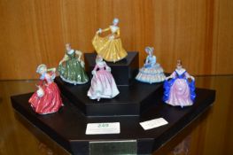 Royal Doulton Display Stand with Six Miniature Fig