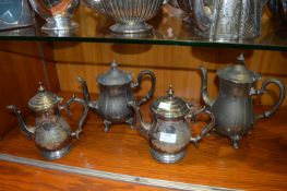 Four Silver Plated Teapots