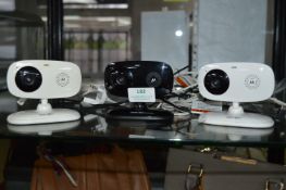 Three Motorola HD Wi Fi Cameras