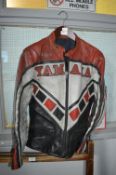 Vintage Yamaha Leather Motorcycle Jacket Size: 40