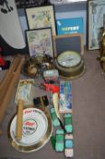 Collectible Items Including Brass Ashtray, Rupert