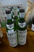 Six Bottles of Extra Dry Martini